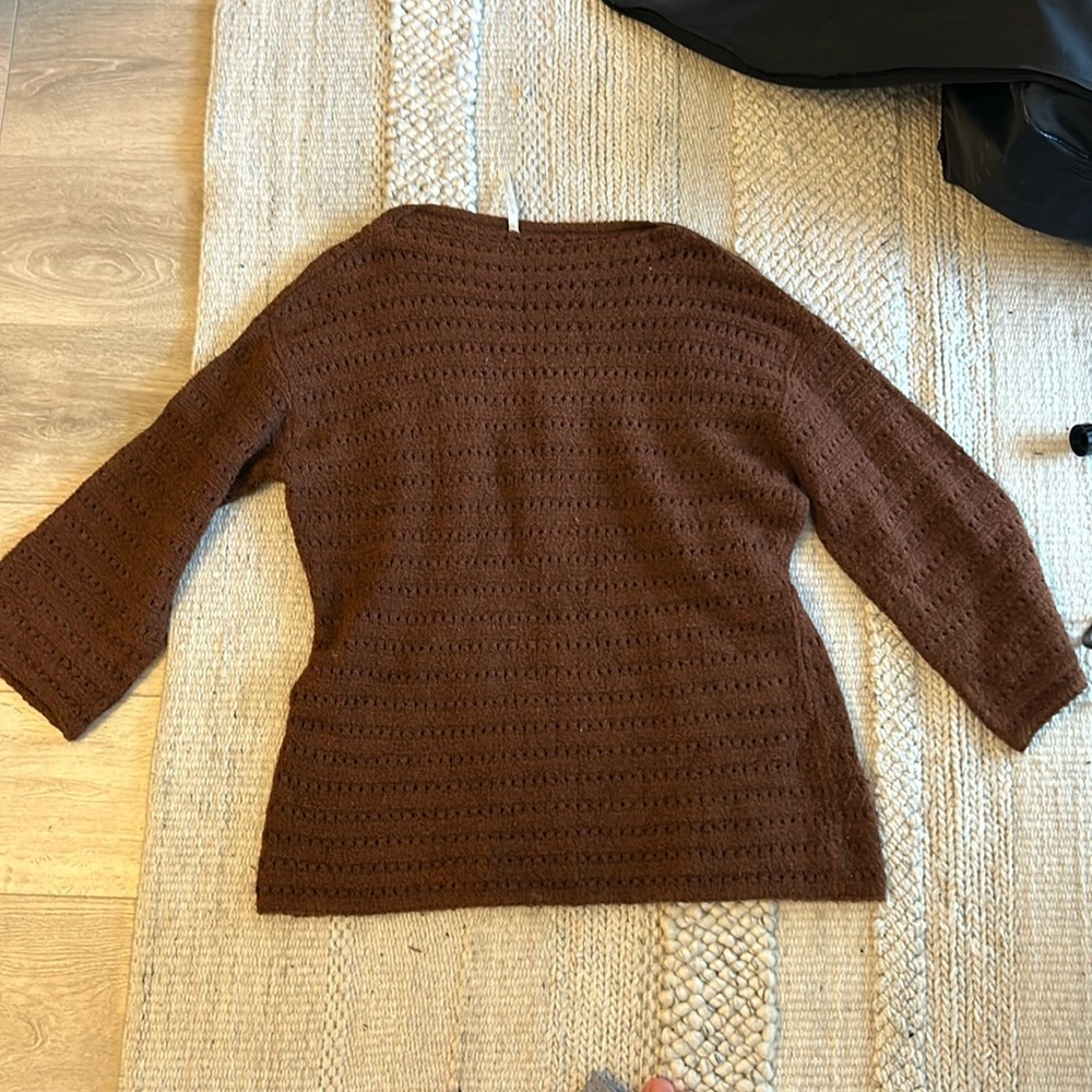 Oversized sweater tunic. Size medium rust brown coloured